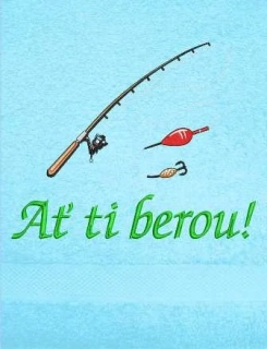 Osuška pro rybáře - Ať ti berou! prut